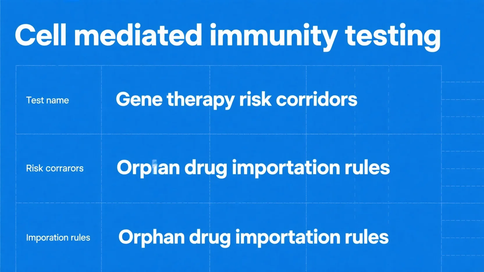 Unveiling Gene Therapy Risk Corridors, Orphan Drug Importation Rules, and Cell – Mediated Immunity Testing