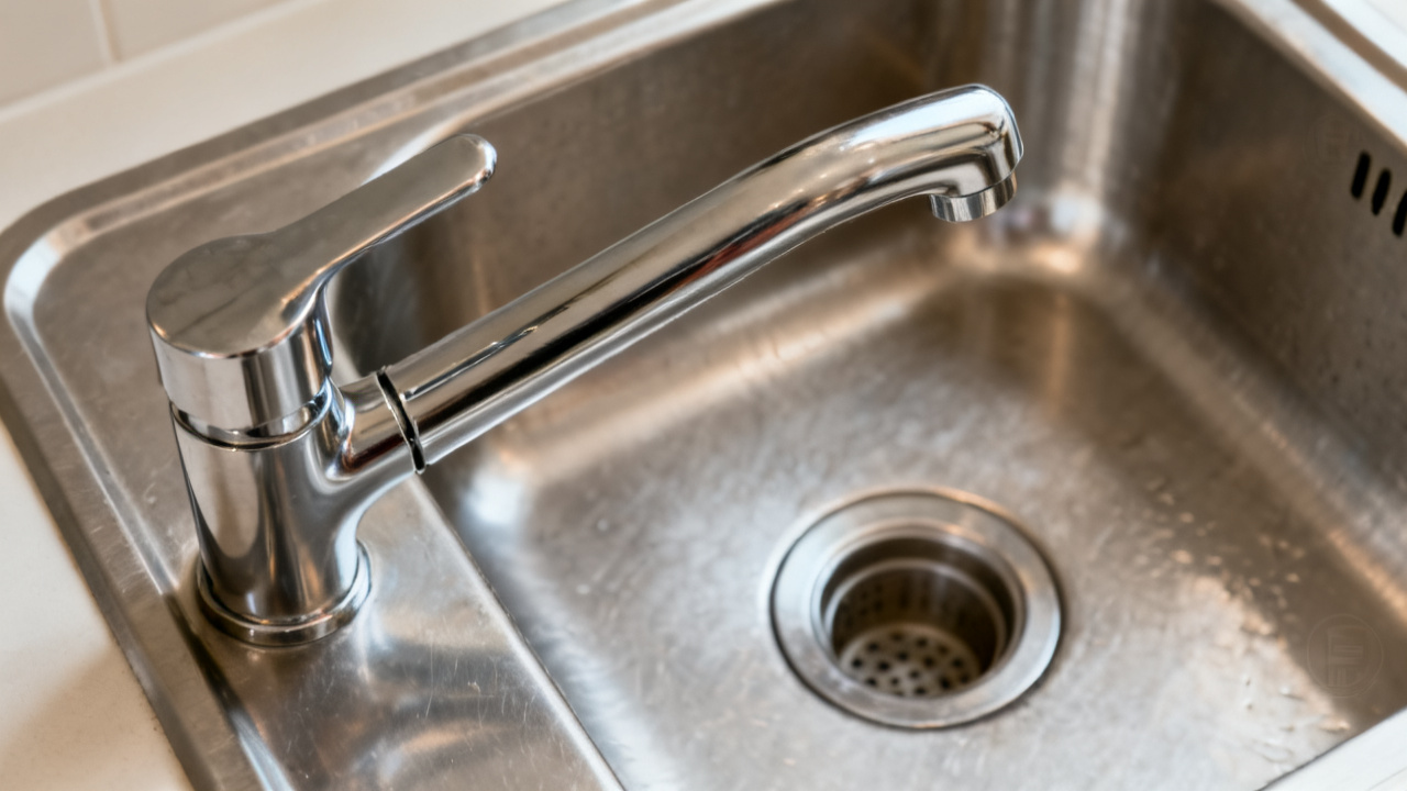 Water at the Base of the Faucet